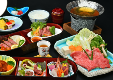 全５品の飛騨牛料理＋お刺身！飛騨牛尽くし御膳！（レストラン）
